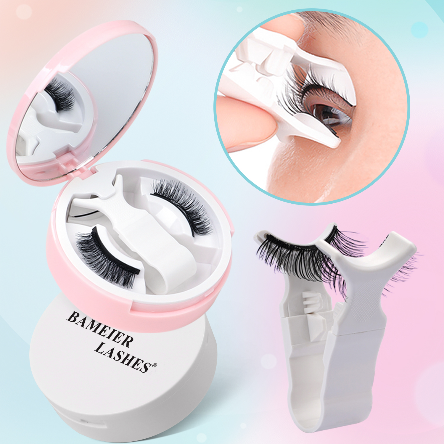 Kit de faux cils magnétiques Jimshop229 avec boîte miroir et applicateur