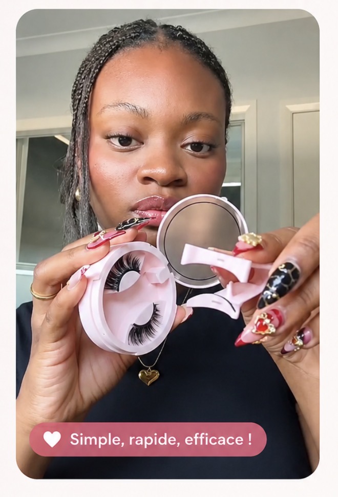 Cliente Jimshop229 portant les faux cils magnétiques — Simple, rapide, efficace !